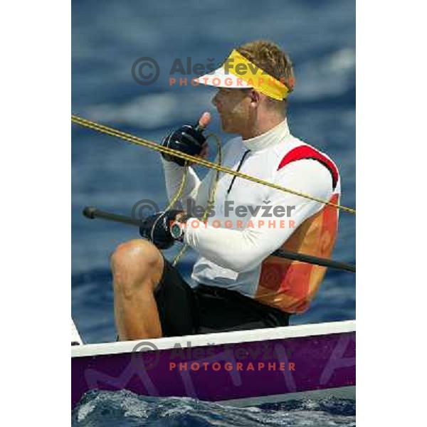 Scheidt of Brasil in sailing during summer Olympic games in Athens 2004, Greece 