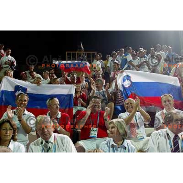 Damjan Pintar, Jani Dvorsak,Marko Ilesic, Janez Kocijancic, Slavko Gaber during summer Olympic games in Athens on August 22,2004, Greece 