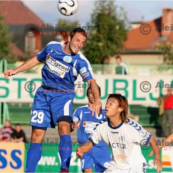 action during football match between Factor and Bela Krajina in Prva liga Telekom Slovenije,Ljubljana on October, 22, 2006