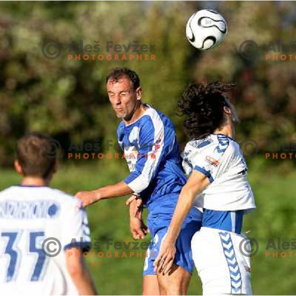 action during football match between Factor and Bela Krajina in Prva liga Telekom Slovenije,Ljubljana on October, 22, 2006