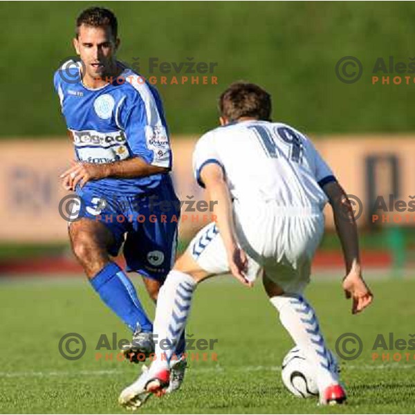action during football match between Factor and Bela Krajina in Prva liga Telekom Slovenije,Ljubljana on October, 22, 2006