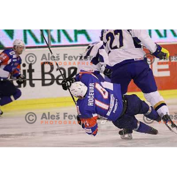  Matej Hocevar of Slovenia in action during friendly ice- hockey match Slovenia-Kazakhstan before World Championships, played in Hala Tivoli, Ljubljana, Slovenia on April 12, 2011 