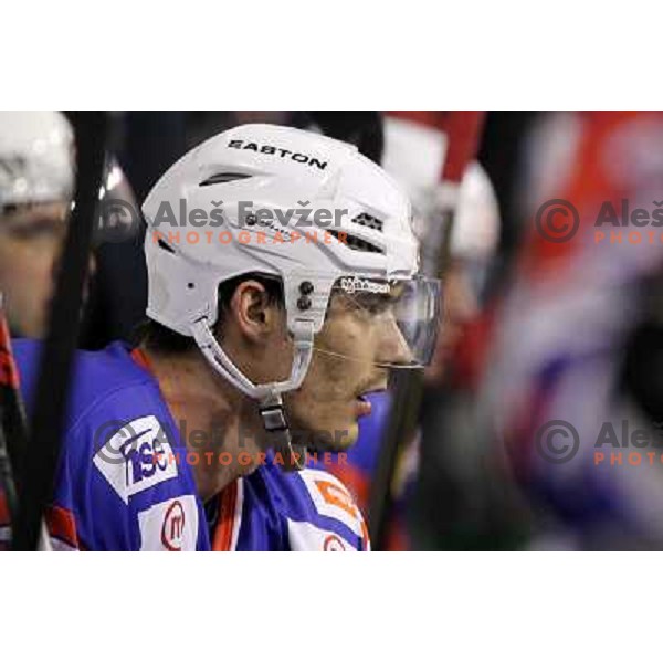  Ziga Pavlin of Slovenia in action during friendly ice- hockey match Slovenia-Kazakhstan before World Championships, played in Hala Tivoli, Ljubljana, Slovenia on April 12, 2011 
