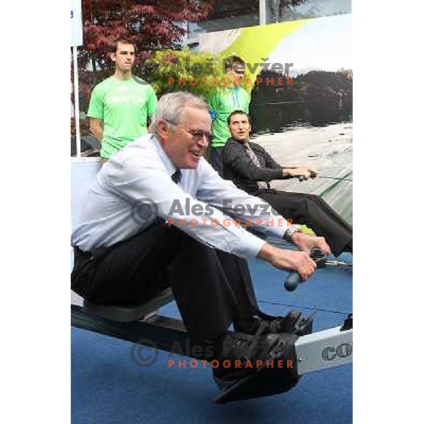 Janez Bencina, president of organizing commitee of Bled 2011 World Rowing Championships during press conference in Ljubljana, Slovenia on April 14,2011 