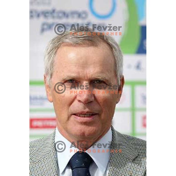 Janez Bencina, president of organizing commitee of Bled 2011 World Rowing Championships during press conference in Ljubljana, Slovenia on April 14,2011 