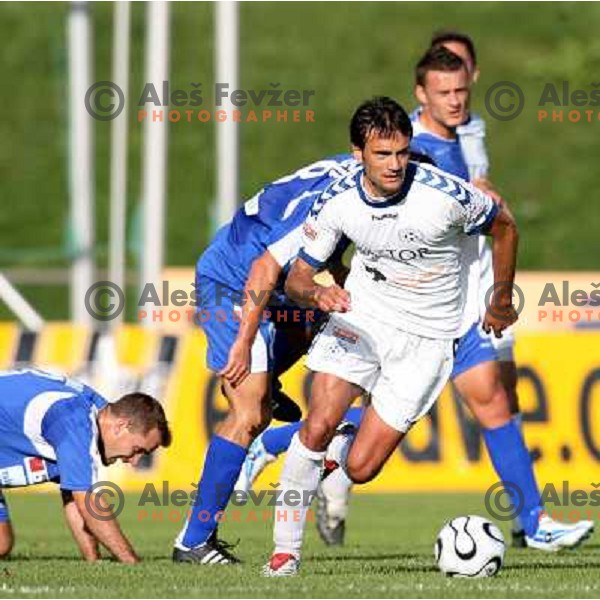 action during football match between Factor and Bela Krajina in Prva liga Telekom Slovenije,Ljubljana on October, 22, 2006