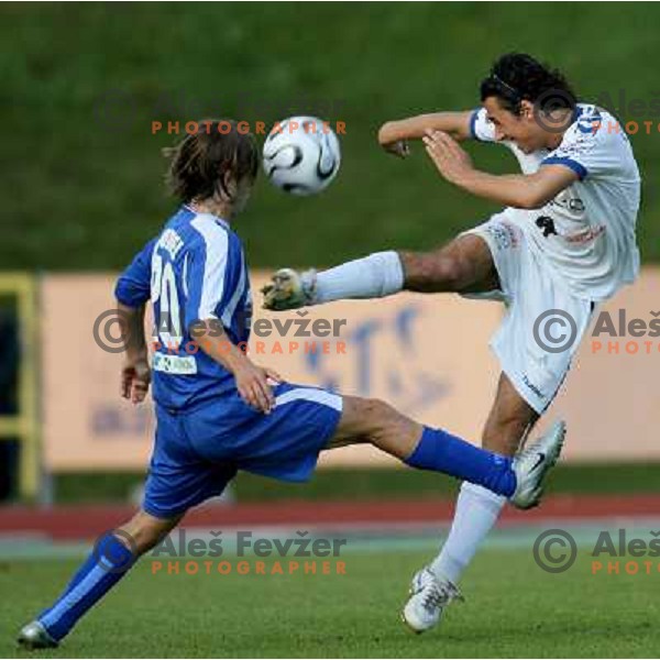action during football match between Factor and Bela Krajina in Prva liga Telekom Slovenije,Ljubljana on October, 22, 2006