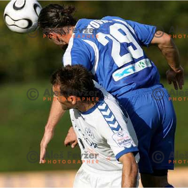 action during football match between Factor and Bela Krajina in Prva liga Telekom Slovenije,Ljubljana on October, 22, 2006