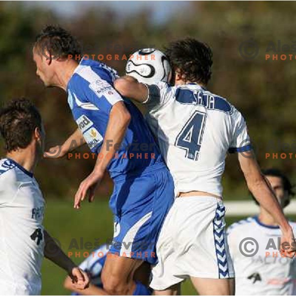 action during football match between Factor and Bela Krajina in Prva liga Telekom Slovenije,Ljubljana on October, 22, 2006