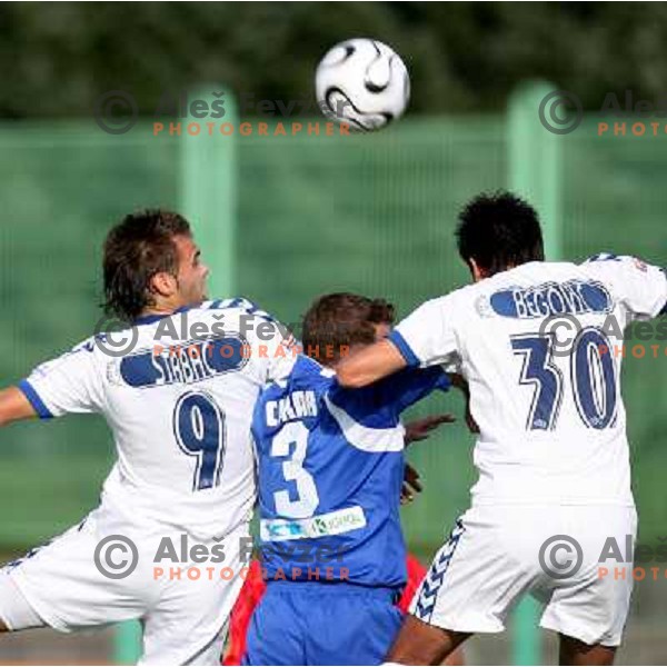 action during football match between Factor and Bela Krajina in Prva liga Telekom Slovenije,Ljubljana on October, 22, 2006