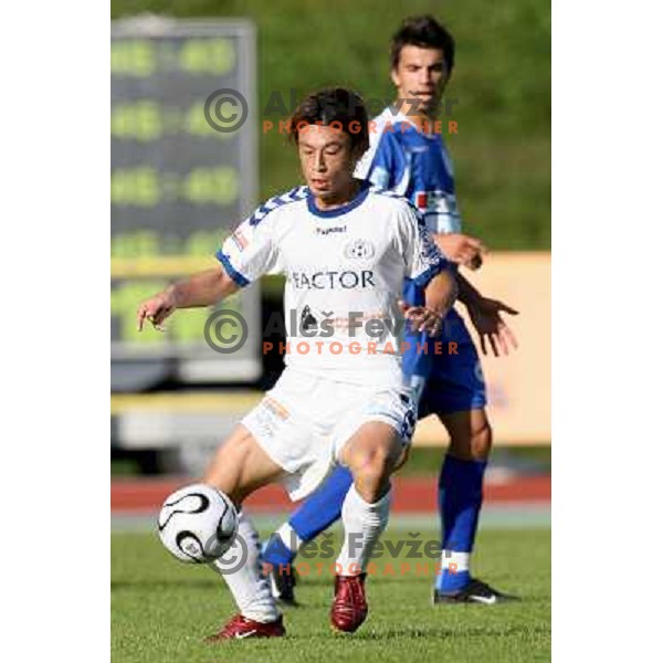 action during football match between Factor and Bela Krajina in Prva liga Telekom Slovenije,Ljubljana on October, 22, 2006