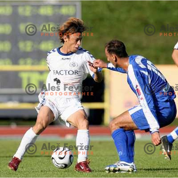 action during football match between Factor and Bela Krajina in Prva liga Telekom Slovenije,Ljubljana on October, 22, 2006
