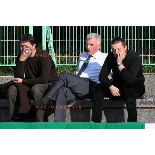 Joc Pececnik and Tone Hrovatic during football match between Factor and Bela Krajina in Prva liga Telekom Slovenije,Ljubljana on October, 22, 2006