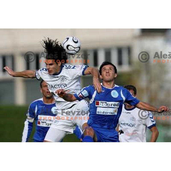 action during football match between Factor and Bela Krajina in Prva liga Telekom Slovenije,Ljubljana on October, 22, 2006