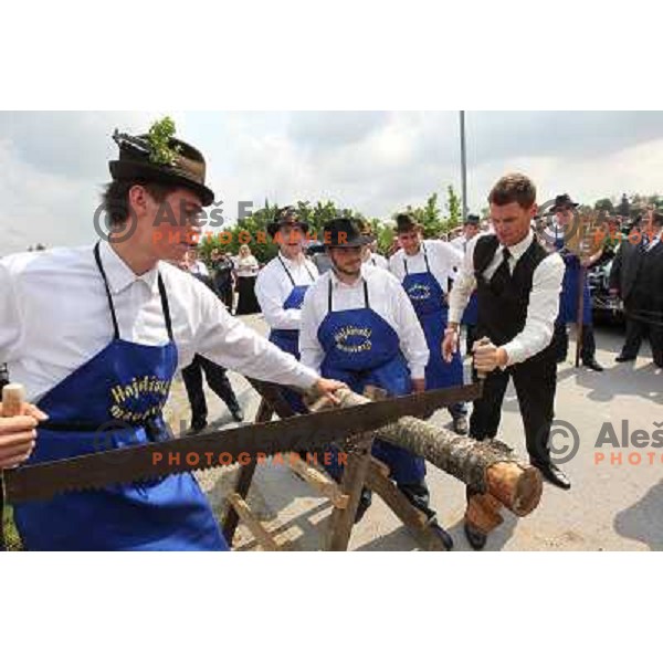 Matjaz Gojcic, professional golfer of Slovenia wedds Tanja at Ptuj Golf Course on April 30, 2011 