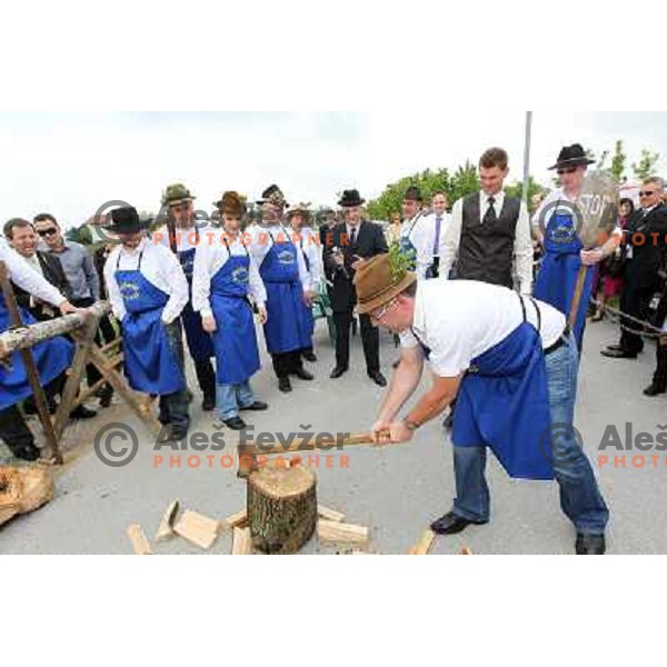 Matjaz Gojcic, professional golfer of Slovenia wedds Tanja at Ptuj Golf Course on April 30, 2011 