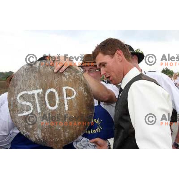 Matjaz Gojcic, professional golfer of Slovenia wedds Tanja at Ptuj Golf Course on April 30, 2011 