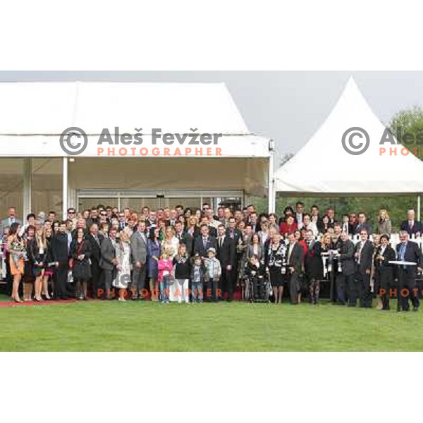 Matjaz Gojcic, professional golfer of Slovenia wedds Tanja at Ptuj Golf Course on April 30, 2011 
