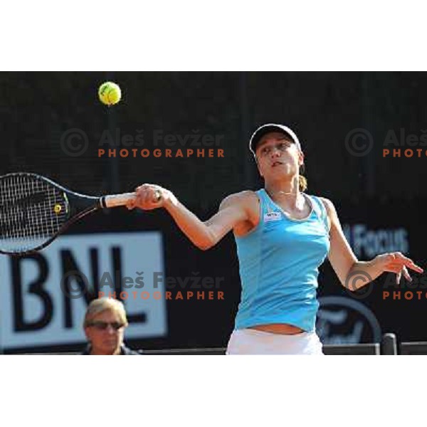 Katarina Srebotnik of Slovenia in action during Internazionali BNL D\'Italia WTA tour in Rome, Italy on May 11, 2011 