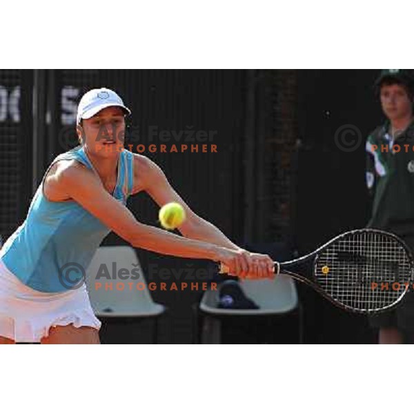 Katarina Srebotnik of Slovenia in action during Internazionali BNL D\'Italia WTA tour in Rome, Italy on May 11, 2011 