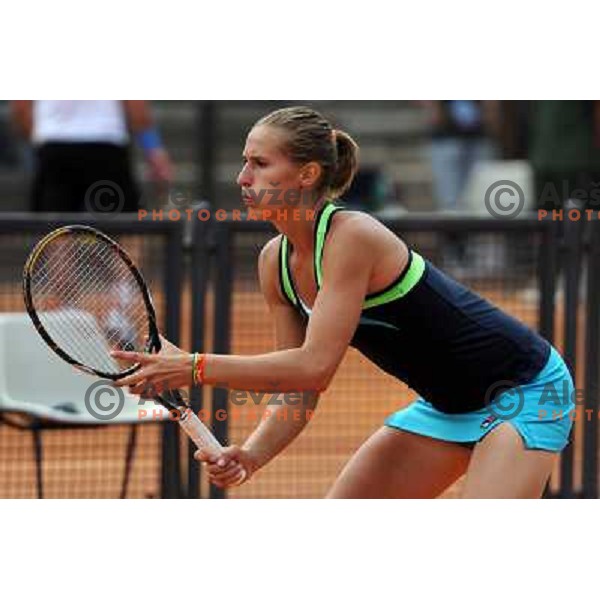 Polona Hercog of Slovenia in action during Internazionali BNL D\'Italia WTA tour in Rome, Italy on May 11, 2011 