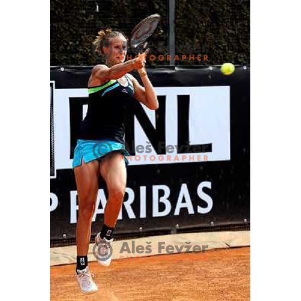 Polona Hercog of Slovenia in action during Internazionali BNL D\'Italia WTA tour in Rome, Italy on May 11, 2011 