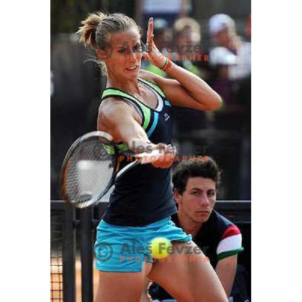 Polona Hercog of Slovenia in action during Internazionali BNL D\'Italia WTA tour in Rome, Italy on May 11, 2011 