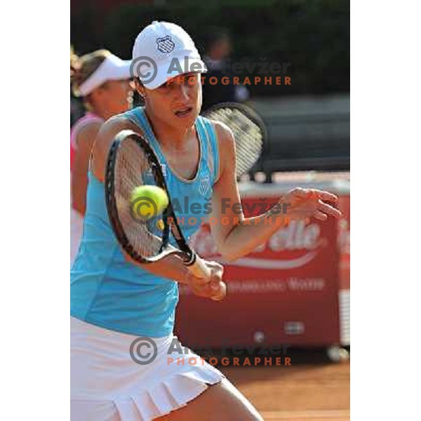 Katarina Srebotnik of Slovenia in action during Internazionali BNL D\'Italia WTA tour in Rome, Italy on May 11, 2011 