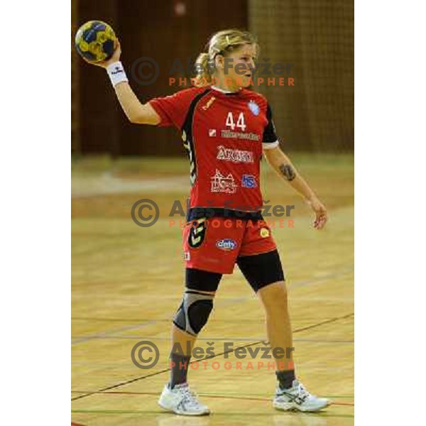 Maja Zrnec in action during handball match Krim - Krka, last game of the season, played in Galjevica, Ljubljana, Slovenia on May 14, 2011 