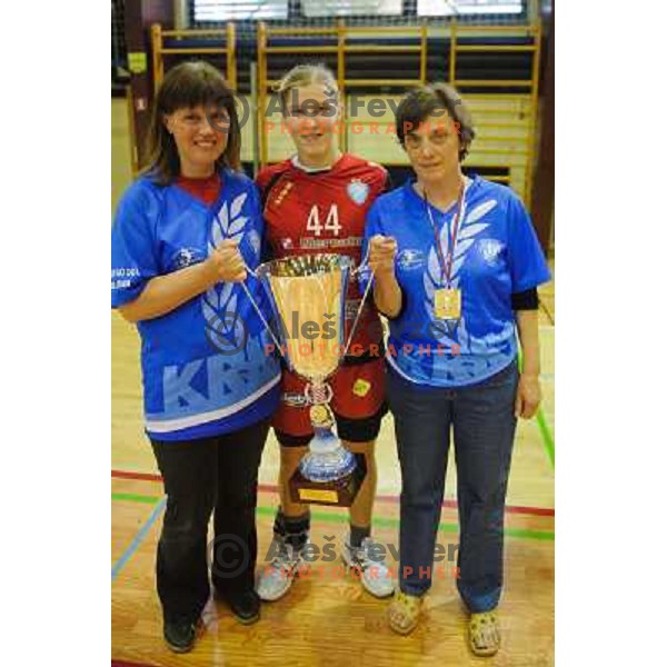 Maja Zrnec after the handball match Krim - Krka, last game of the season, played in Galjevica, Ljubljana, Slovenia on May 14, 2011 