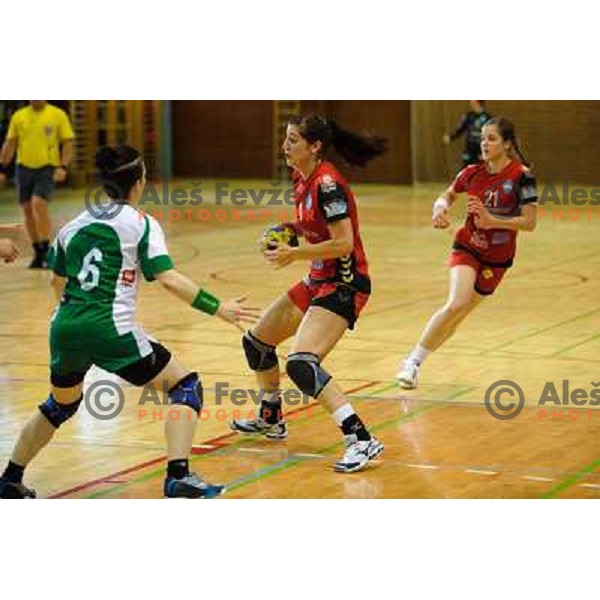 Maja Son in action during handball match Krim - Krka, last game of the season, played in Galjevica, Ljubljana, Slovenia on May 14, 2011 