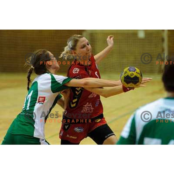 Tamara Mavsar in action during handball match Krim - Krka, last game of the season, played in Galjevica, Ljubljana, Slovenia on May 14, 2011 