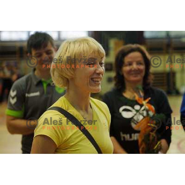 Olga Ceckova after the handball match Krim - Krka, last game of the season, played in Galjevica, Ljubljana, Slovenia on May 14, 2011 