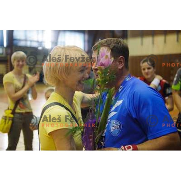Olga Ceckova after the handball match Krim - Krka, last game of the season, played in Galjevica, Ljubljana, Slovenia on May 14, 2011 