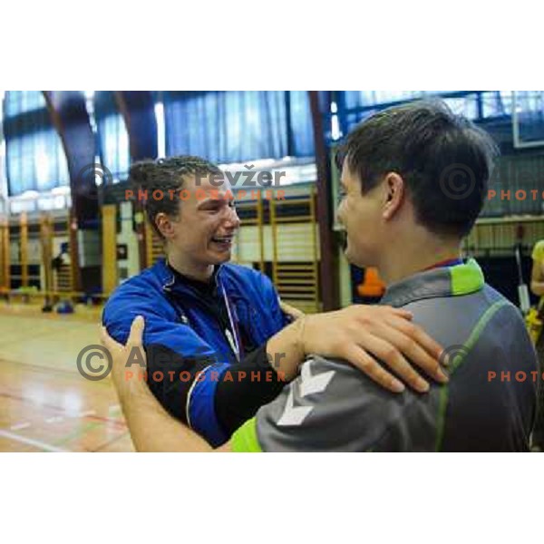 Jelena Grubisic after the handball match Krim - Krka, last game of the season, played in Galjevica, Ljubljana, Slovenia on May 14, 2011 