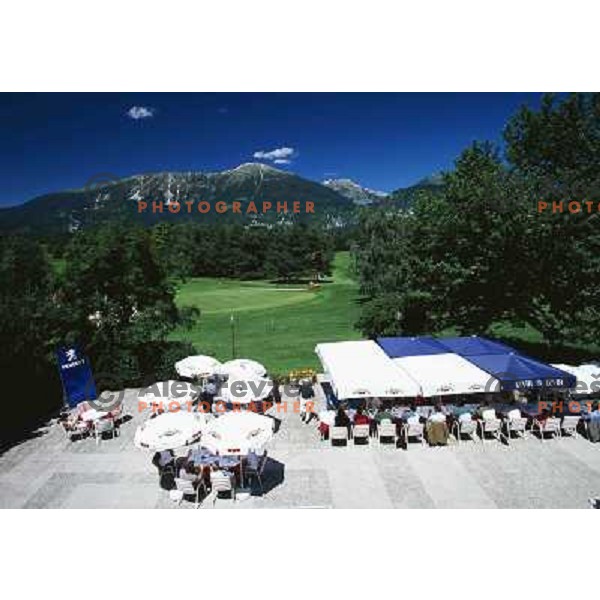 Bled golf course with Mt. Stol in the background