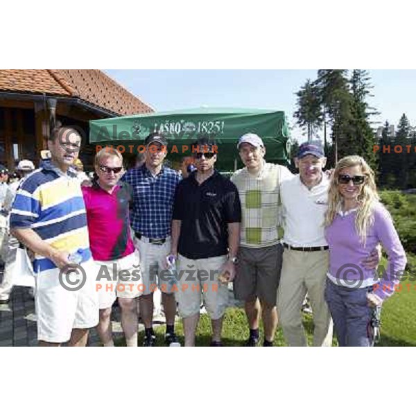 Tomaz Cizman, Bojan Krizaj, Tom Stiansen, Christian Mayer, Jure Kosir, Peter Muller, Urska Hrovat invited to Ford golf tournament at Arboretum golf course, Slovenia on June 3, 2005 