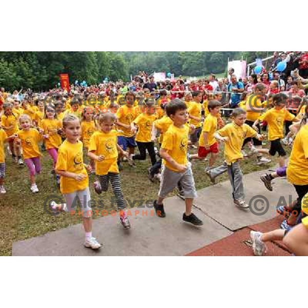6. DM run for women and Oskar\'s run for kids in Tivoli park, Ljubljana, Slovenia on June 4,2011 