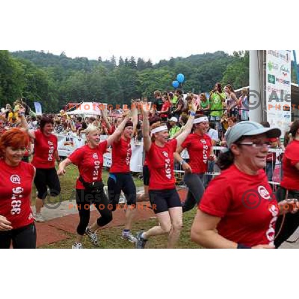 6. DM run for women and Oskar\'s run for kids in Tivoli park, Ljubljana, Slovenia on June 4,2011 