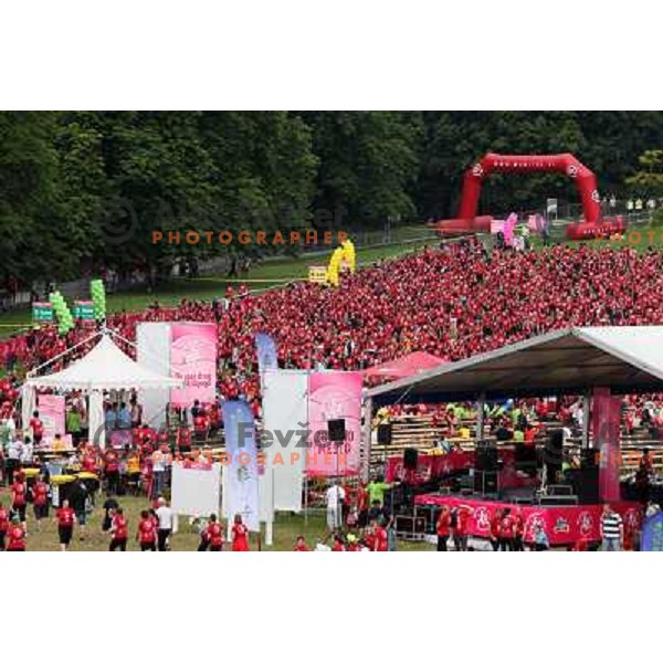 6. DM run for women and Oskar\'s run for kids in Tivoli park, Ljubljana, Slovenia on June 4,2011 
