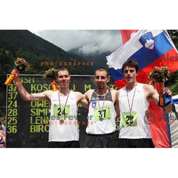 Mitja Kosovelj of Slovenia, winner of 8th World Long Distance Mountain Running Challenge in Slovenia on June 18, 2011. Start in Petrovo Brdo, finish in Podbrdo, 37.5 km with total of 5300 meters of climbs and descents 