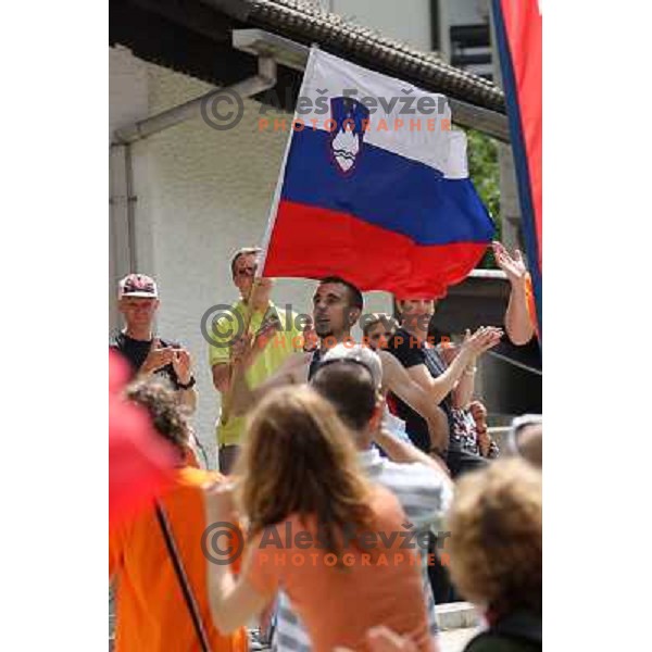 Mitja Kosovelj of Slovenia, winner of 8th World Long Distance Mountain Running Challenge in Slovenia on June 18, 2011. Start in Petrovo Brdo, finish in Podbrdo, 37.5 km with total of 5300 meters of climbs and descents 