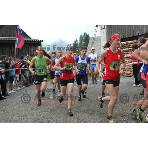 400 runners from 21 countries took part at 8th World Long Distance Mountain Running Challenge in Slovenia on June 18, 2011. Start in Petrovo Brdo, finish in Podbrdo, 37.5 km with total of 5300 meters of climbs and descents 