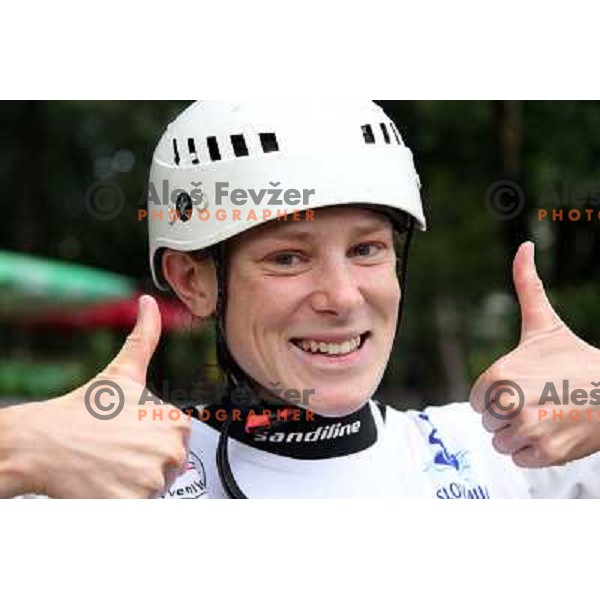  Ursa Kragelj of Slovenia, 3rd place finish at SLOKA World Cup race in TAcen, Slovenia on June 26,2011