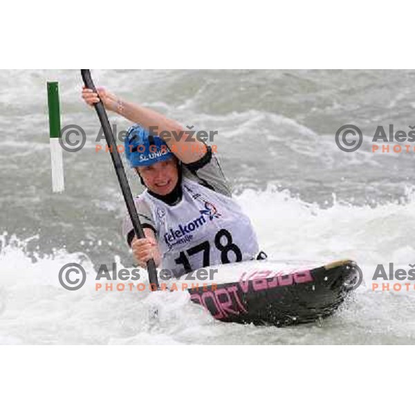 Stepanka Hilgertova of Czech Republik in action during ICF Canoe Slalom World Cup race in Tacen, Slovenia on June 26,2011 