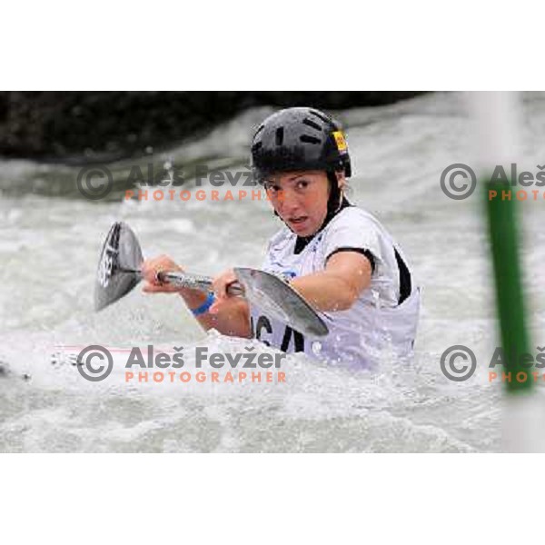 Eva Tercelj of Slovenia in action during ICF Canoe Slalom World Cup race in Tacen, Slovenia on June 26,2011 