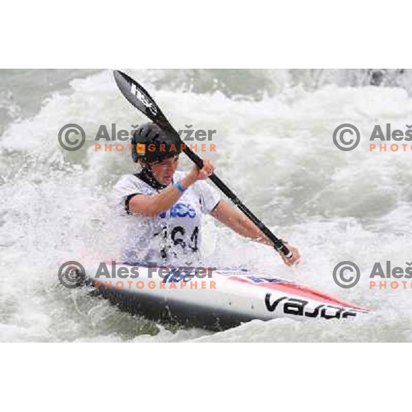 Eva Tercelj of Slovenia in action during ICF Canoe Slalom World Cup race in Tacen, Slovenia on June 26,2011 