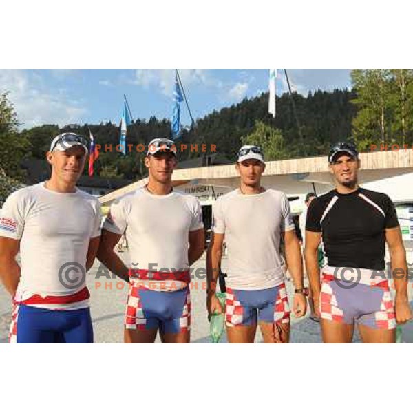 Early morning practice session at Lake Bled a day before first races at 2011 World Rowing Championships at Bled, Slovenia on August 28,2011 