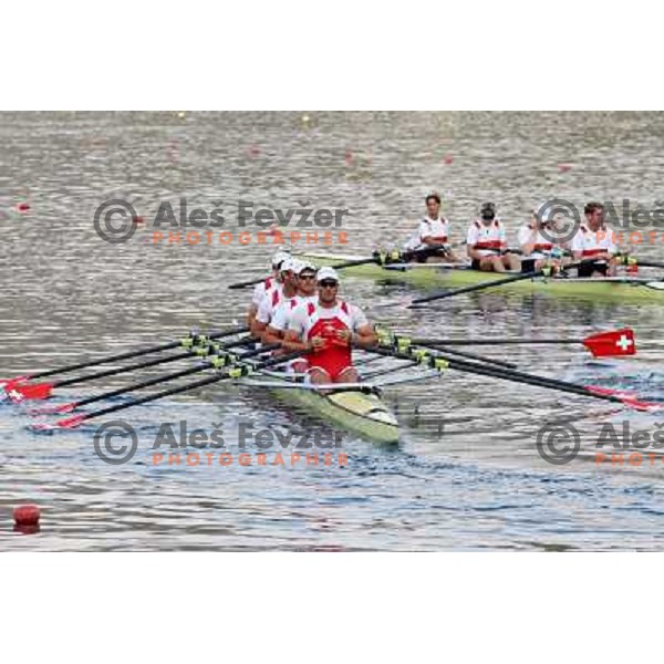 Early morning practice session at Lake Bled a day before first races at 2011 World Rowing Championships at Bled, Slovenia on August 28,2011 