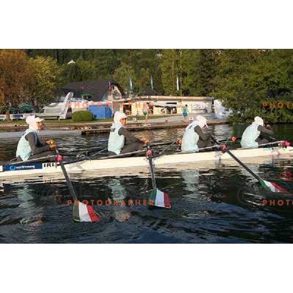 Early morning practice session at Lake Bled a day before first races at 2011 World Rowing Championships at Bled, Slovenia on August 28,2011 